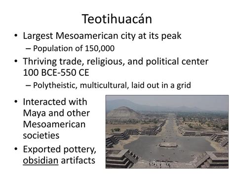 The Teotihuacan Obsidian Trade Network; A Thriving Pre-Columbian Marketplace & Its Influence on Mesoamerican Societies